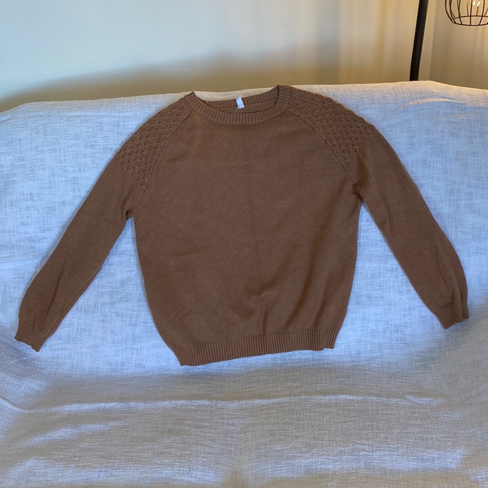 Wishlist Tan/Brown Sweater- Small/Medium- Loose Fit